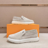 Lv Slip on Suede White