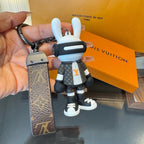 Chaveiro Bag Charm Lv Black Rabbit Key Chain