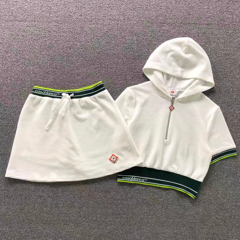 Conjunto CasaBlanca Velour Hooded Top
