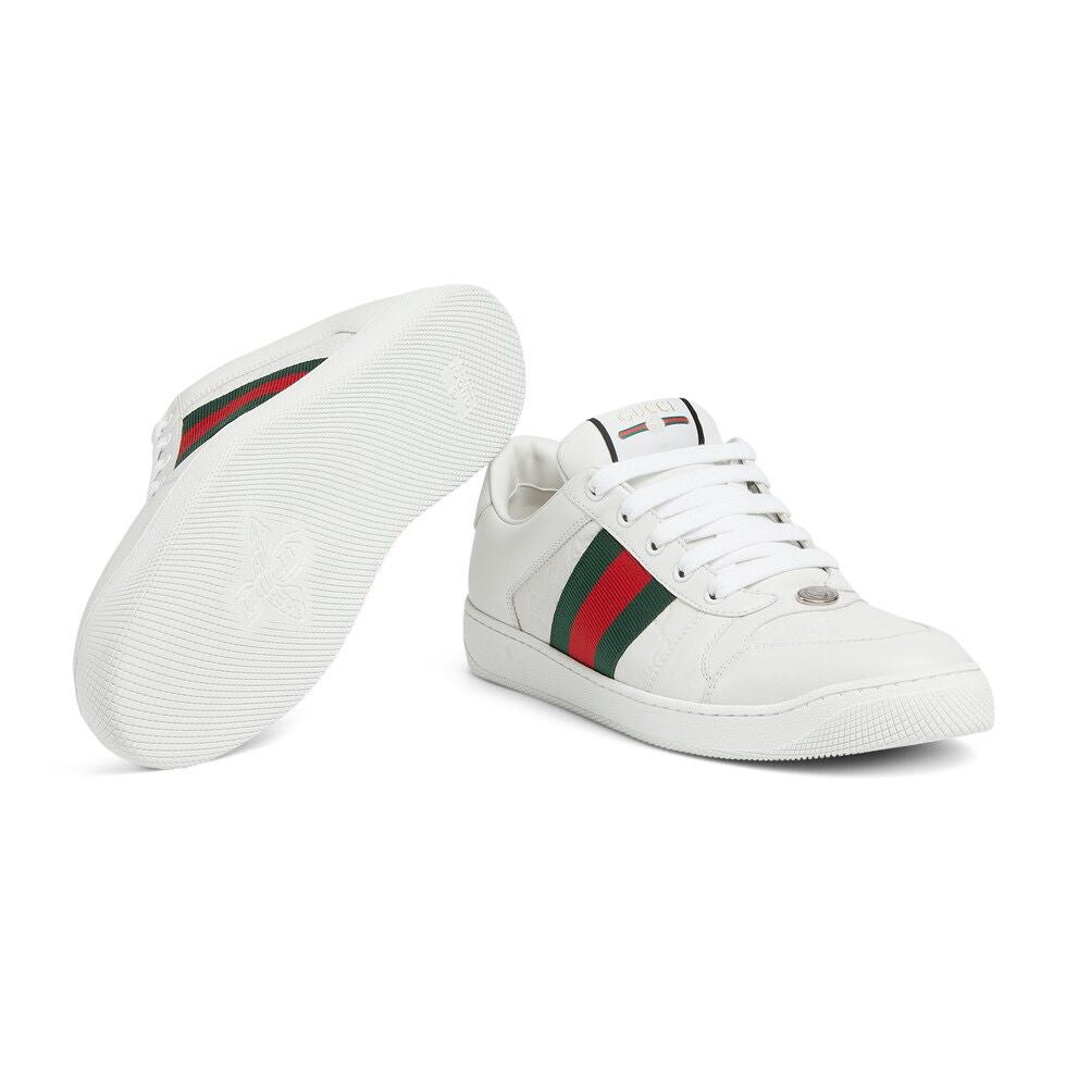 Gucci Screener White Leather Sneakers (Pronta Entrega) Tamanho 41