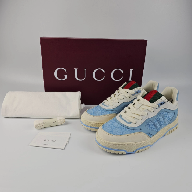 Tam 42 | Tênis GUCCI Re-Web Azul GG (Pronta Entrega)