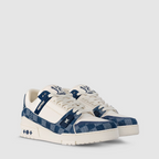 Tênis Casual LV Blue White Suede