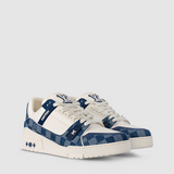 Tênis Casual LV Blue White Suede