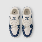 Tênis Casual LV Blue White Suede