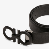 Cinto Ferragamo Gents Black Silver