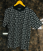 Camiseta Balmain T Shirt Logo Front Back