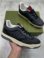 Gucci Re-Web All Black Grey (Pronta Entrega) Tamanho 42
