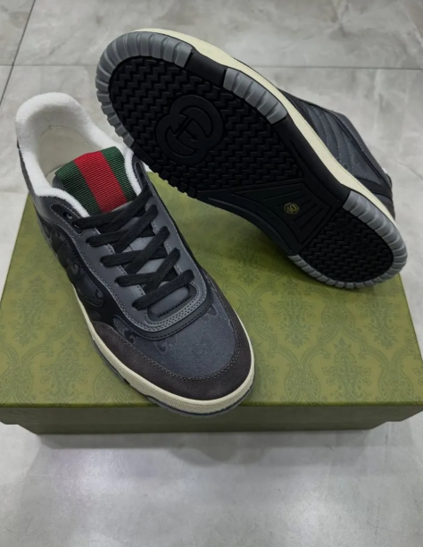 Gucci Re-Web All Black Grey (Pronta Entrega) Tamanho 42