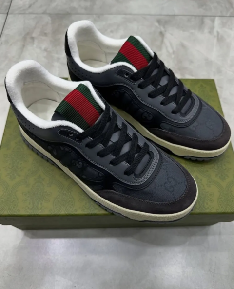Gucci Re-Web All Black Grey (Pronta Entrega) Tamanho 42