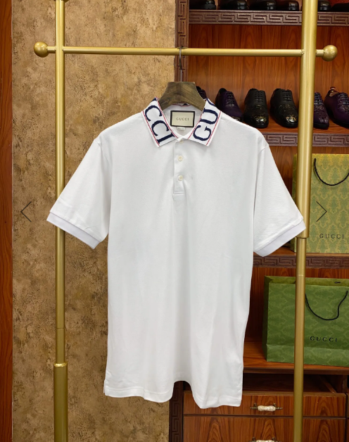 Polo Gucci Gola Logo White (Pronta Entrega) Tamanho G