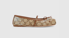 Sandália Gucci GG crystal Horsebit ballet flat
