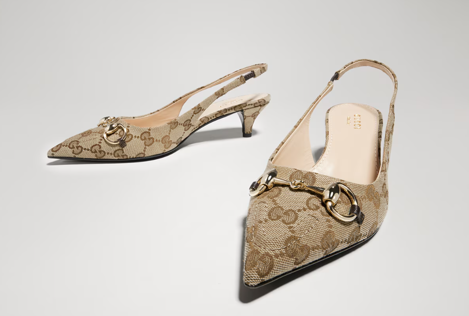 Gucci Scarpin Horsebit Slingback Pumps