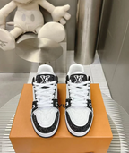 Louis Vuitton Trainer Trainer Maxi Black & White Crystals