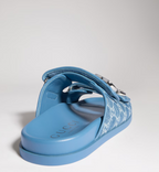 Chinelo Gucci Slipper Double GG Blue Denim