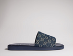 Chinelo Gucci Slipper  Dark blue GG denim