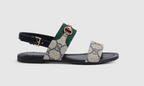 Sandália Gucci Slipper  Beige and blue GG Supreme