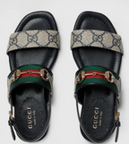 Sandália Gucci Slipper  Beige and blue GG Supreme