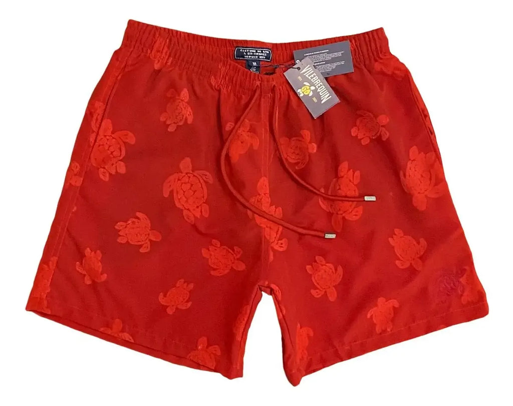 Tam P e G | Short Vilebrequin Acqua Print Vermelho 003 (Pronta Entrega)