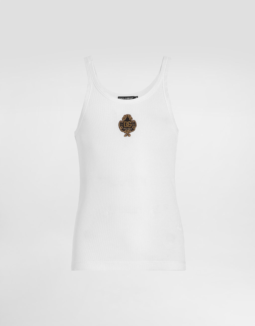 Regata DolceGabbana Ribbed jersey tank top with patch