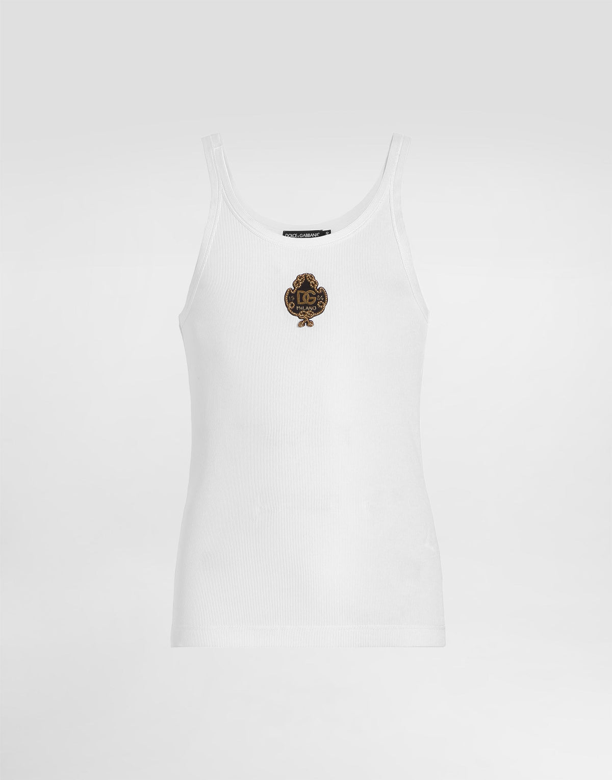 Regata DolceGabbana Ribbed jersey tank top with patch