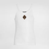 Regata DolceGabbana Ribbed jersey tank top with patch