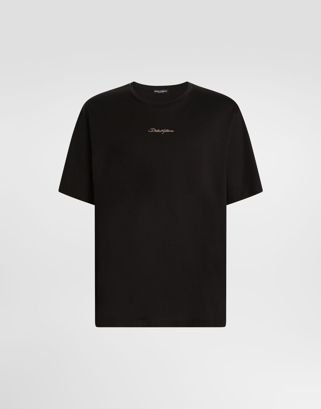 Camiseta DolceGabbana Cotton T-shirt Black Gold Logo