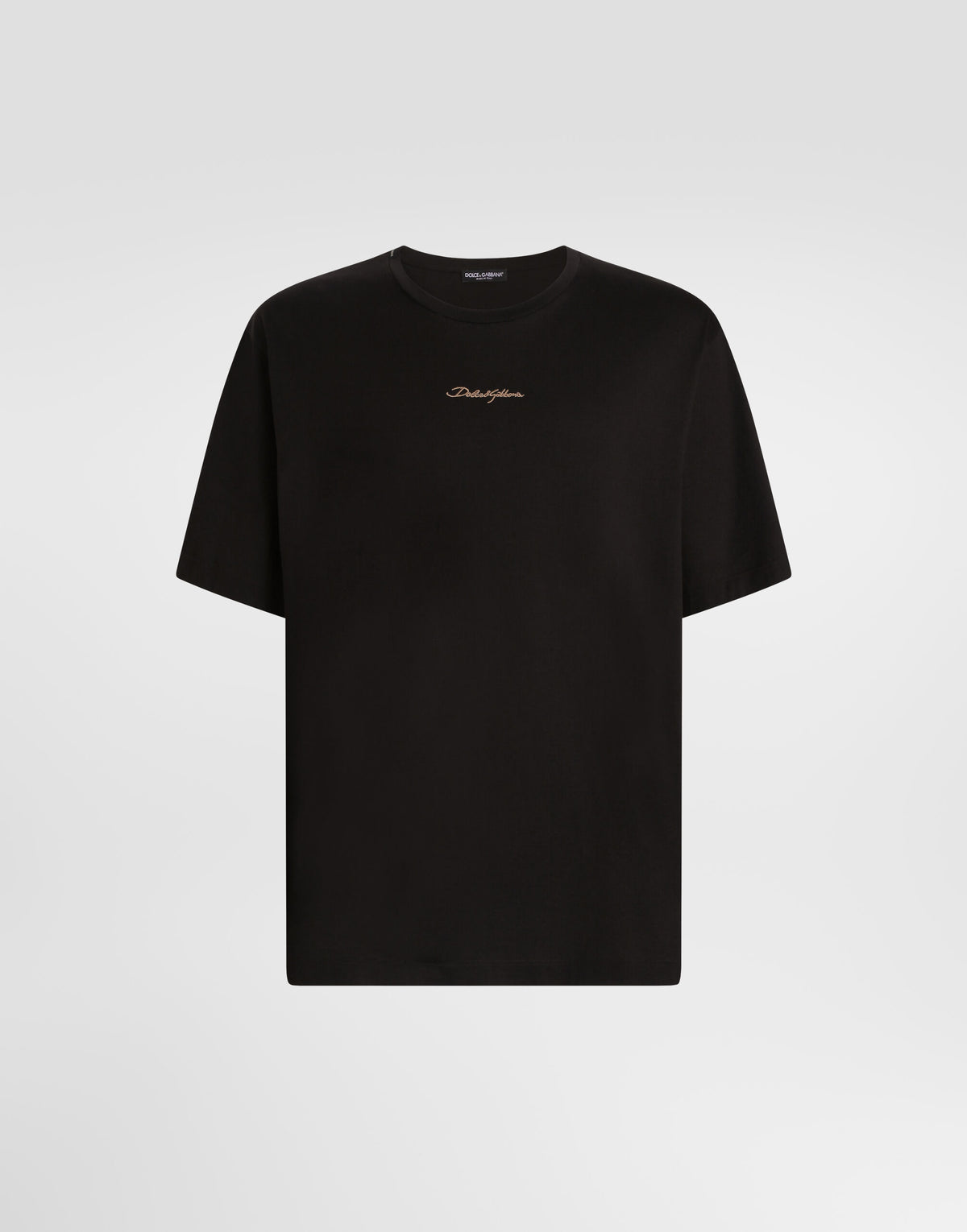 Camiseta DolceGabbana Cotton T-shirt Black Gold Logo