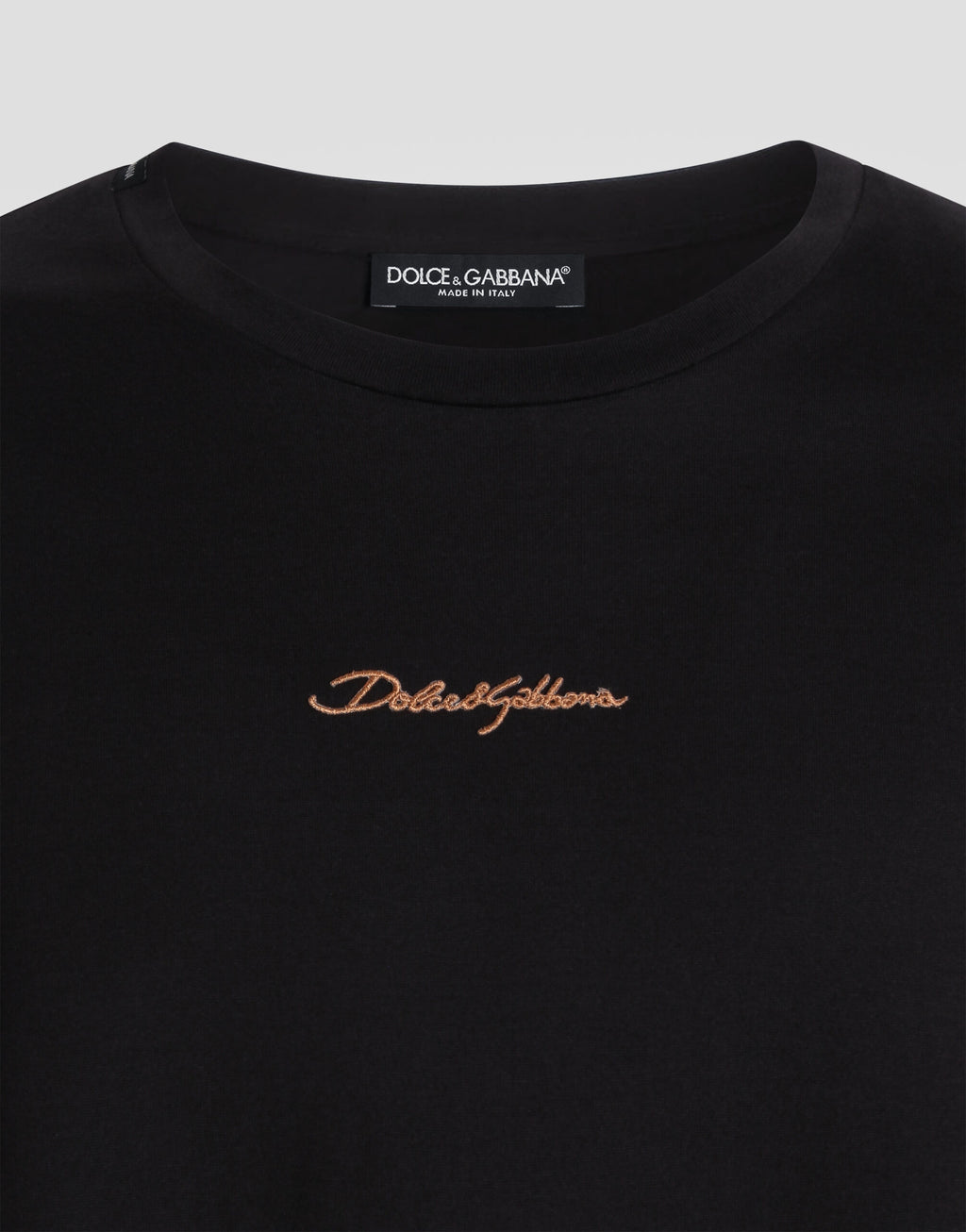 Camiseta DolceGabbana Cotton T-shirt Black Gold Logo