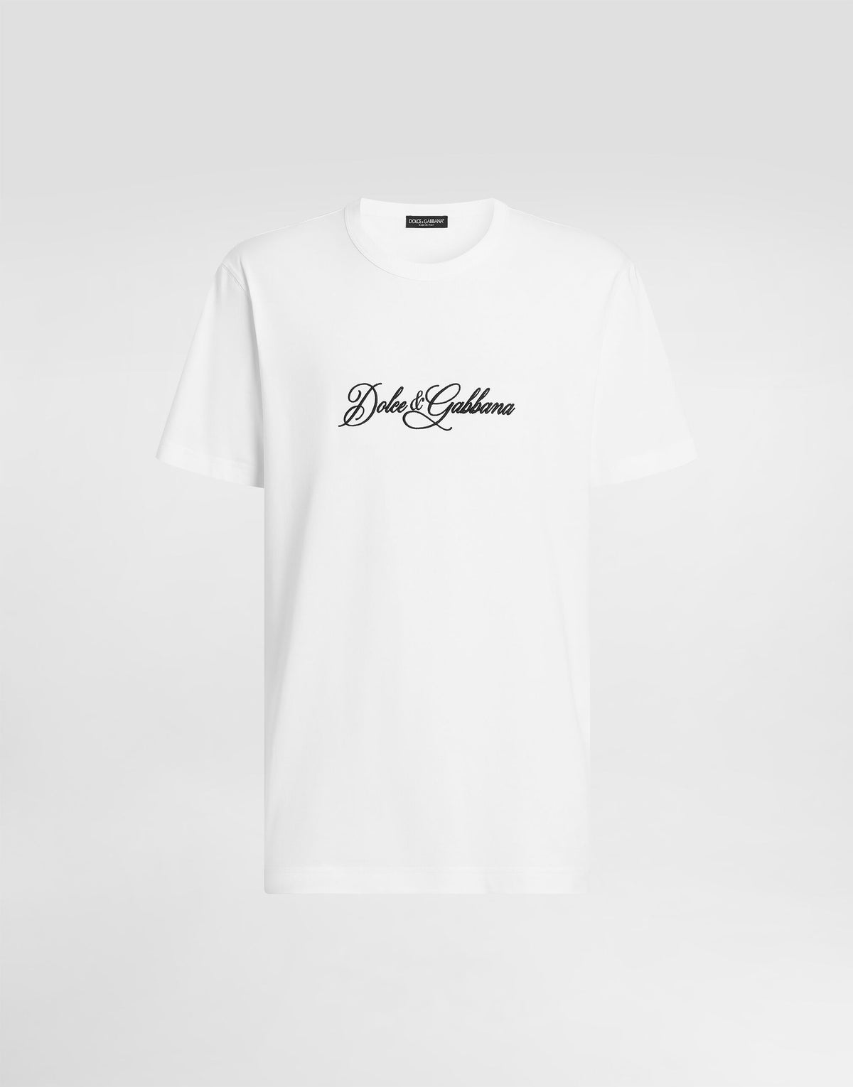 Camiseta DolceGabbana Cotton T-Shirt Classic White Signature Black