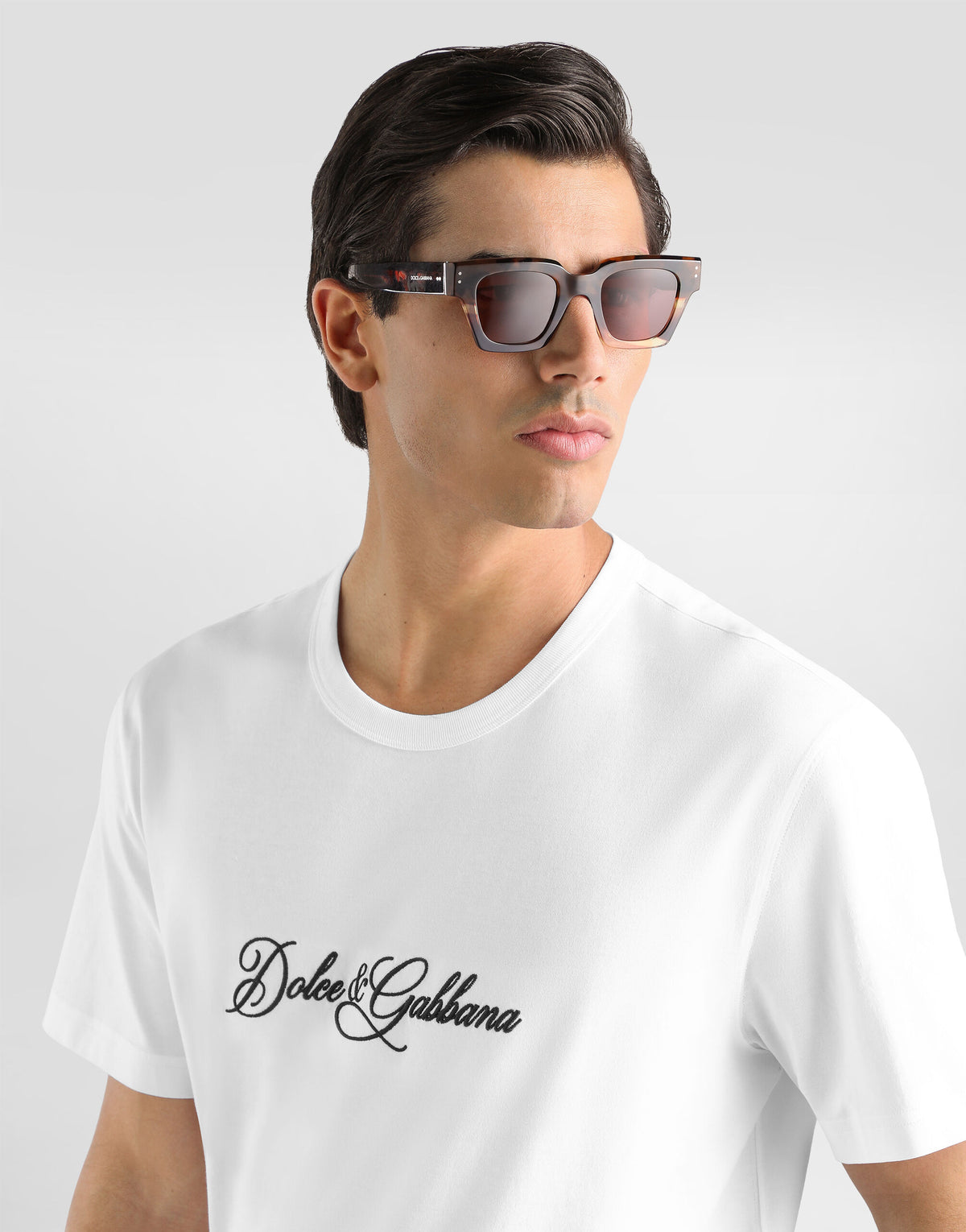Camiseta DolceGabbana Cotton T-Shirt Classic White Signature Black