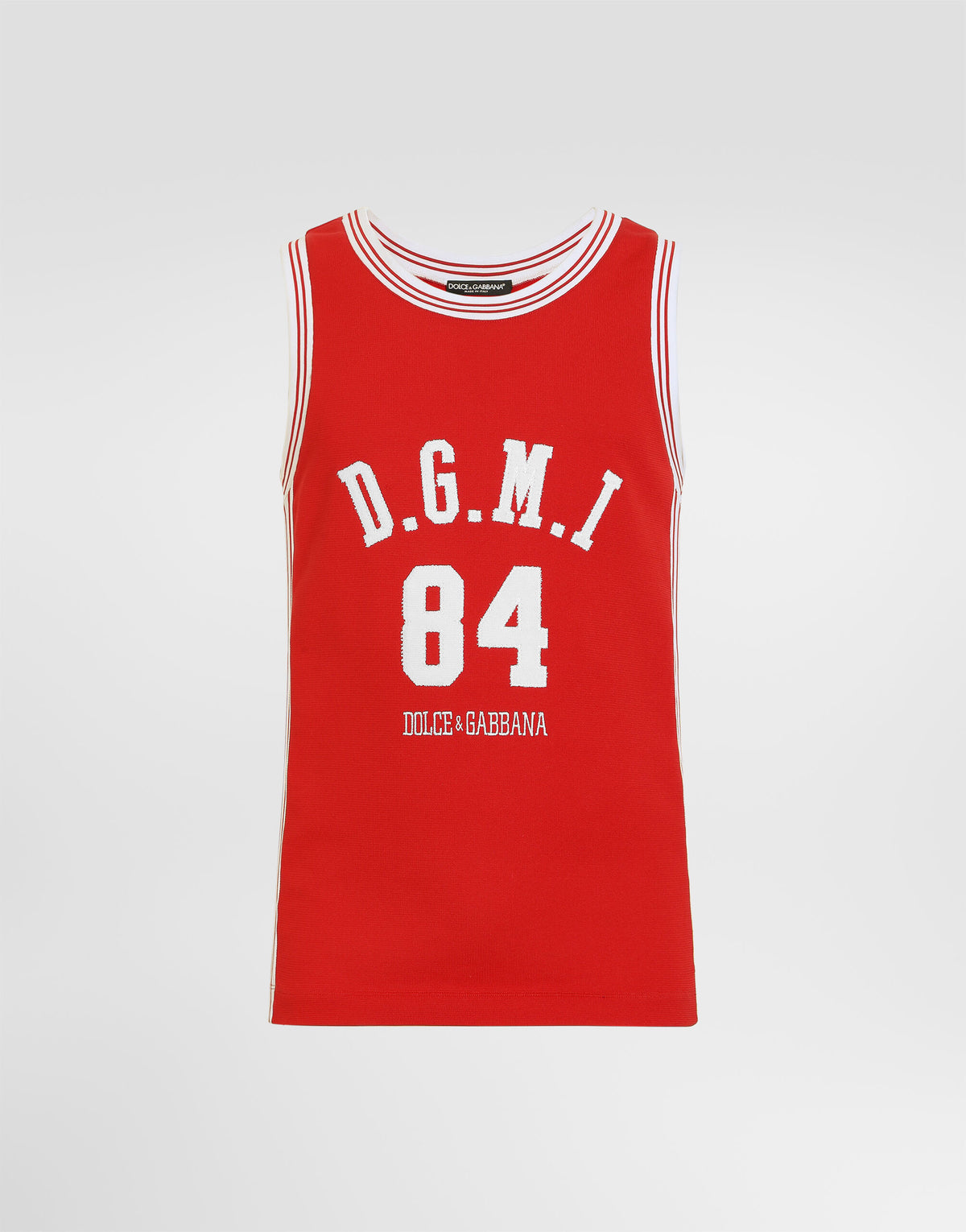 Camiseta DolceGabbana Tank top with patch Red