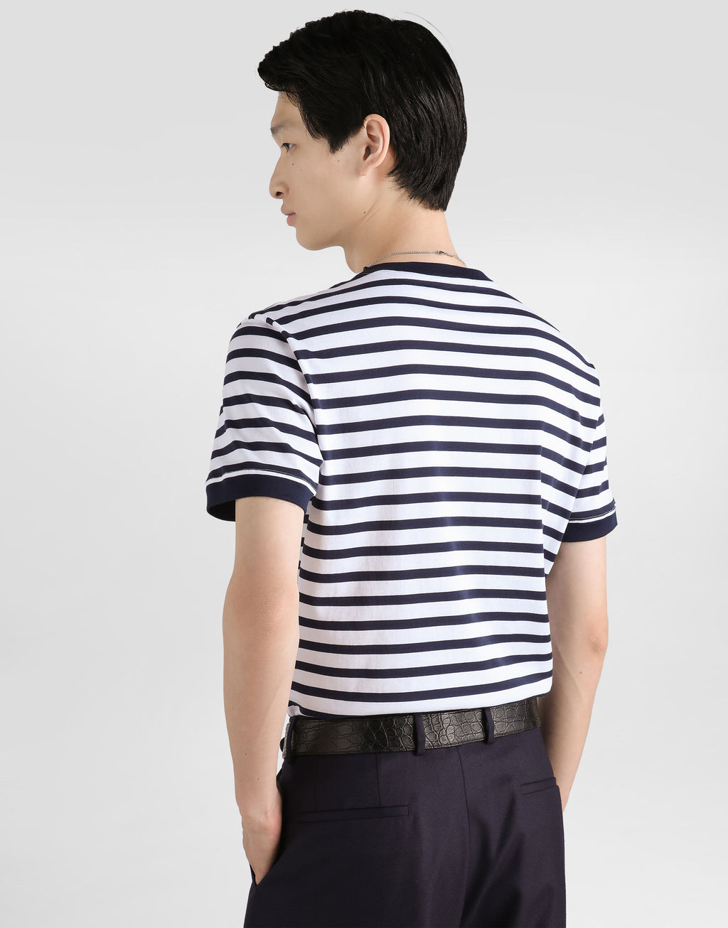 Camiseta DolceGabbana Serafino striped cotton t-shirt White