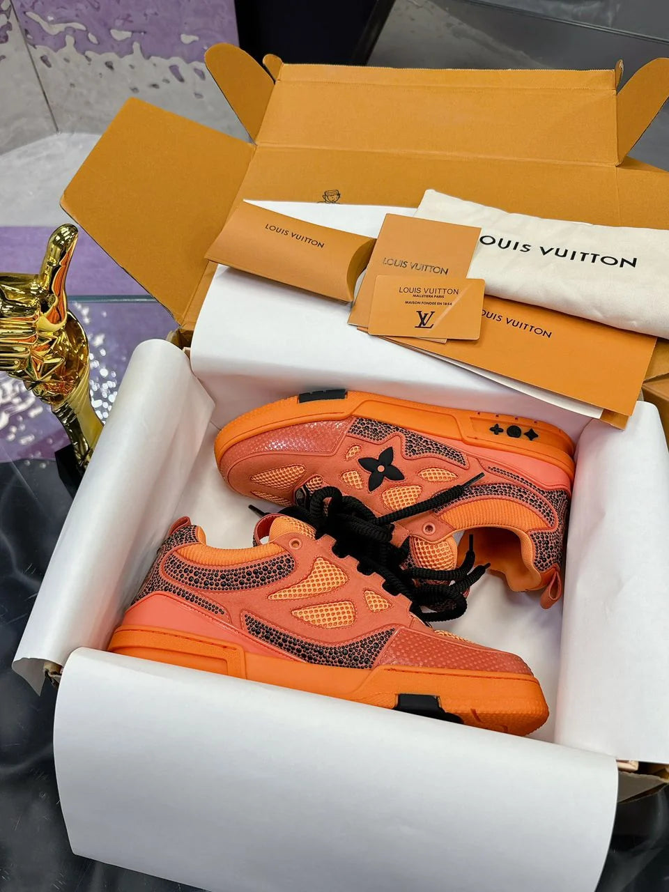 Tênis Louis Vuitton Skate Orange