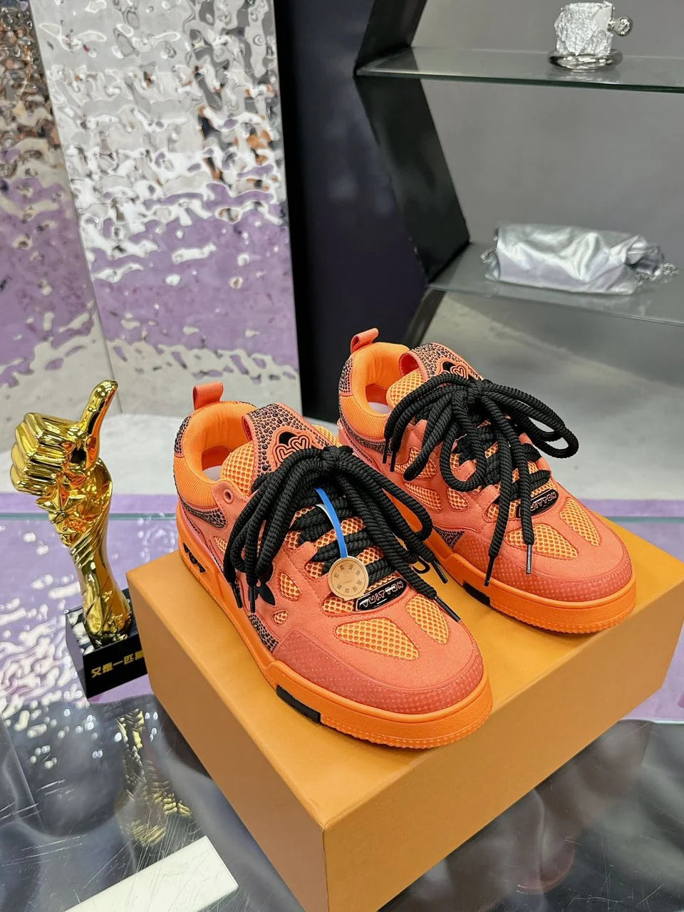 Tênis Louis Vuitton Skate Orange