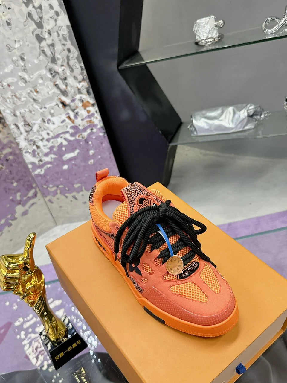 Tênis Louis Vuitton Skate Orange