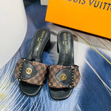 Salto Louis Vuitton Frame Sandal Black