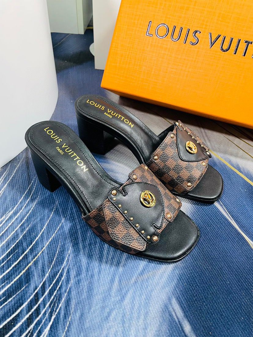 Salto Louis Vuitton Frame Sandal Black