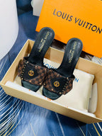 Salto Louis Vuitton Frame Sandal Black
