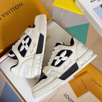 LV Trainer Velcro White Black