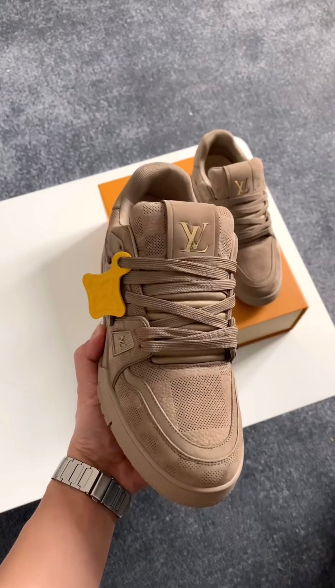 Louis Vuitton Trainer Couro Búfalo Brown (Pronta Entrega) Tamanho 38