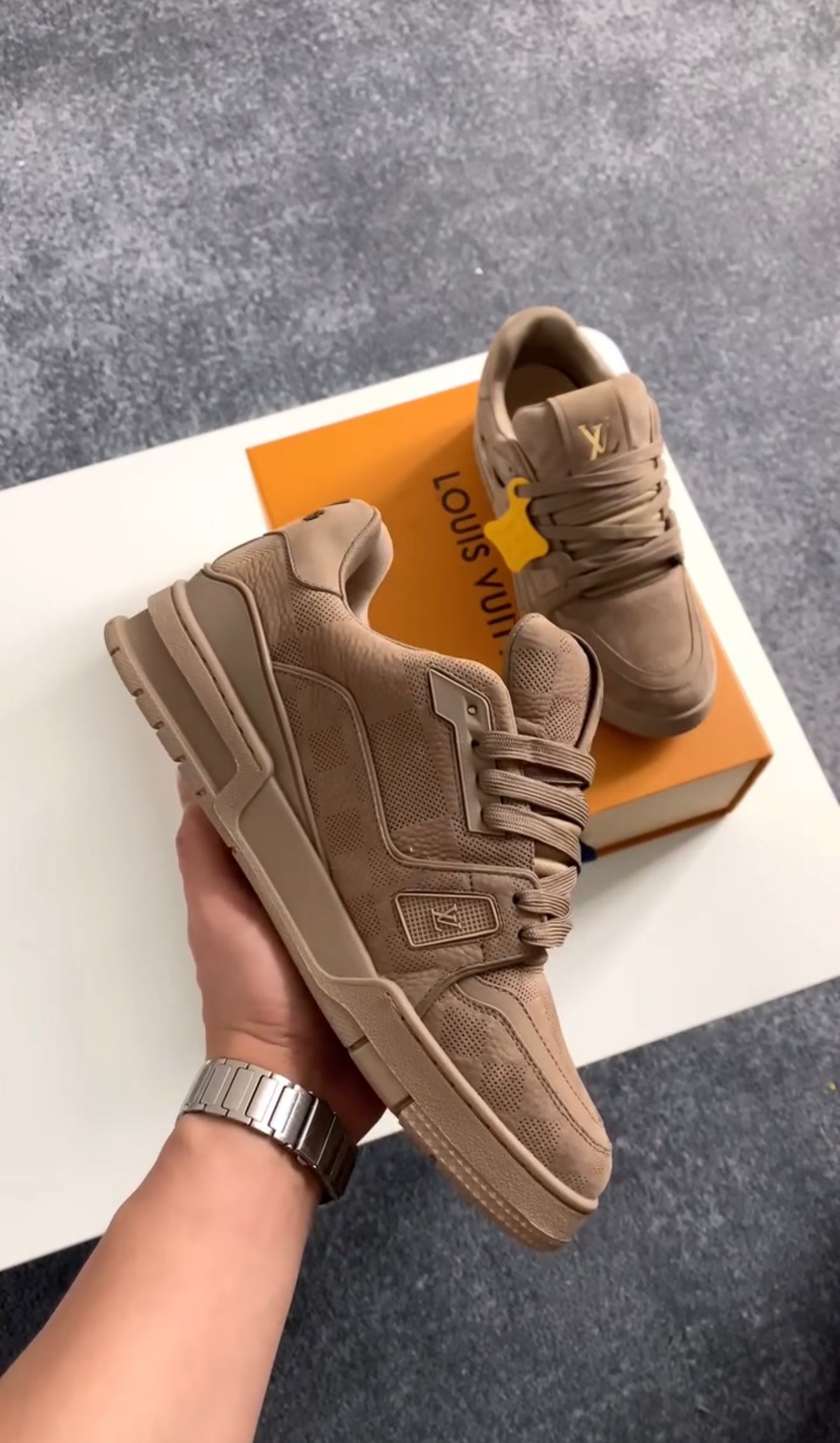 Louis Vuitton Trainer Couro Búfalo Brown (Pronta Entrega) Tamanho 38
