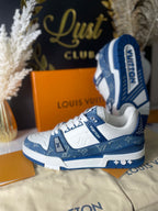 Louis Vuitton Trainer Monogram Denim White Blue