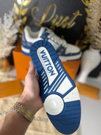 Louis Vuitton Trainer Monogram Denim White Blue