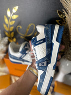 Louis Vuitton Trainer Monogram Denim White Blue