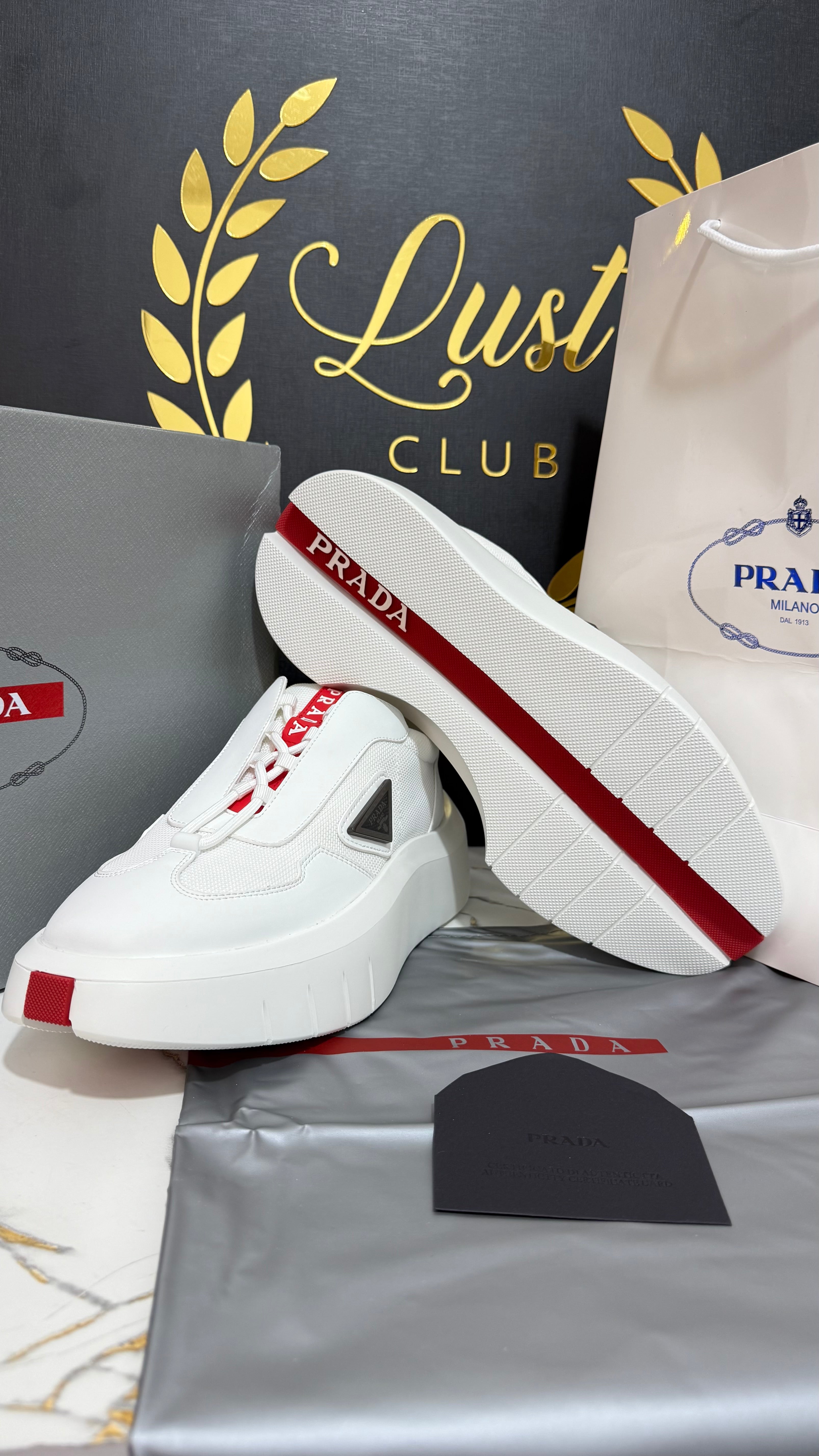 Prada White Red