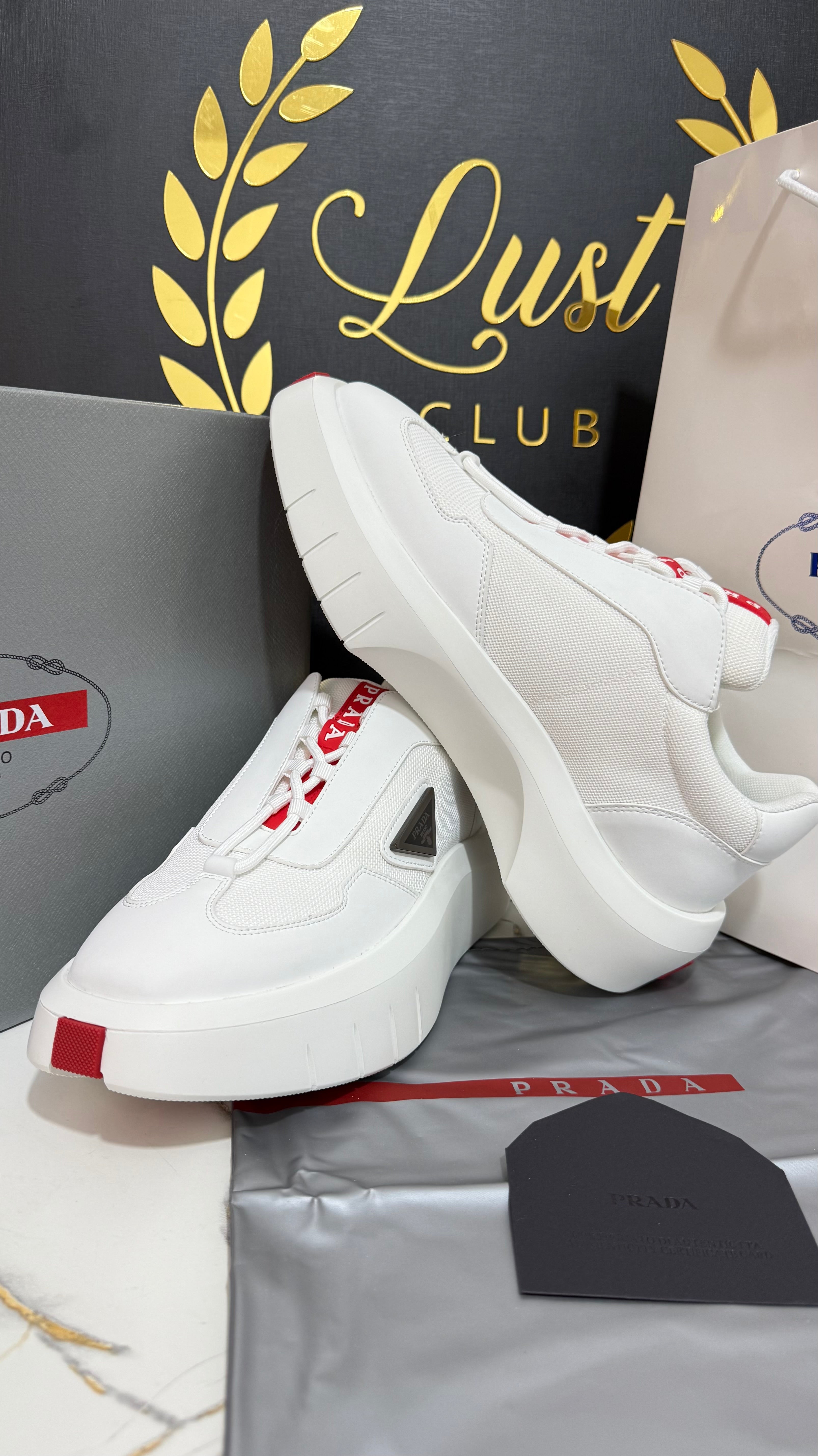 Prada White Red