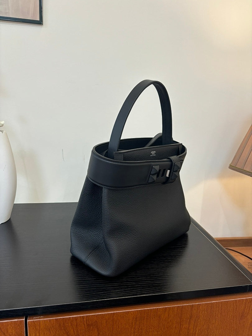 Bolsa Hermes Toile Black Officier H Herbag 39