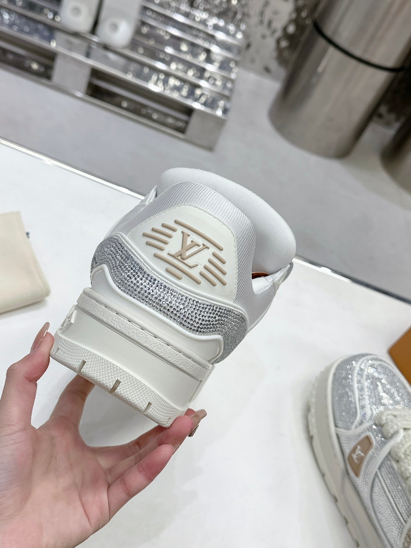 Trainer Maxi White Crystals (Pronta Entrega) Tamanho 41
