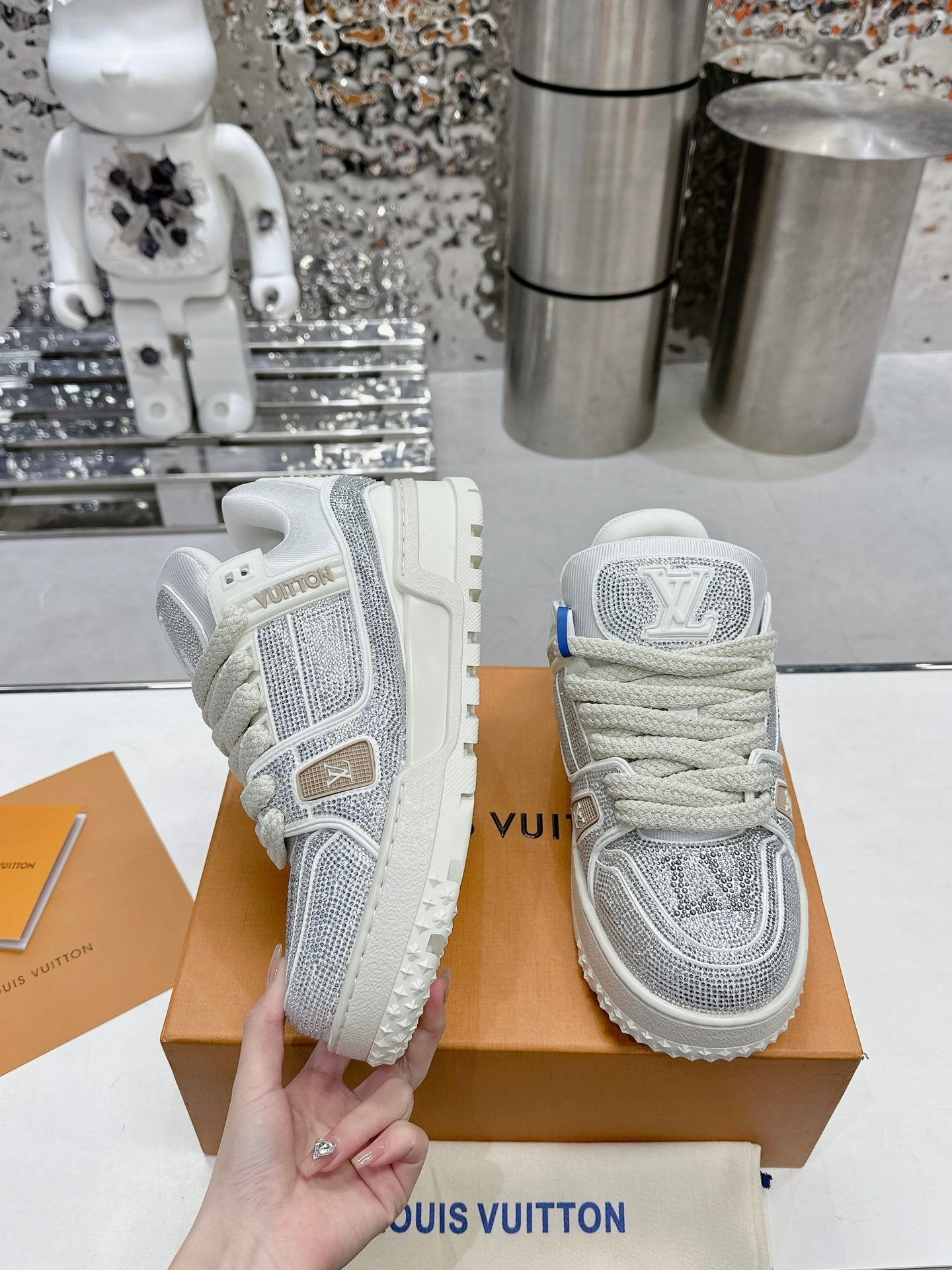Trainer Maxi White Crystals (Pronta Entrega) Tamanho 41