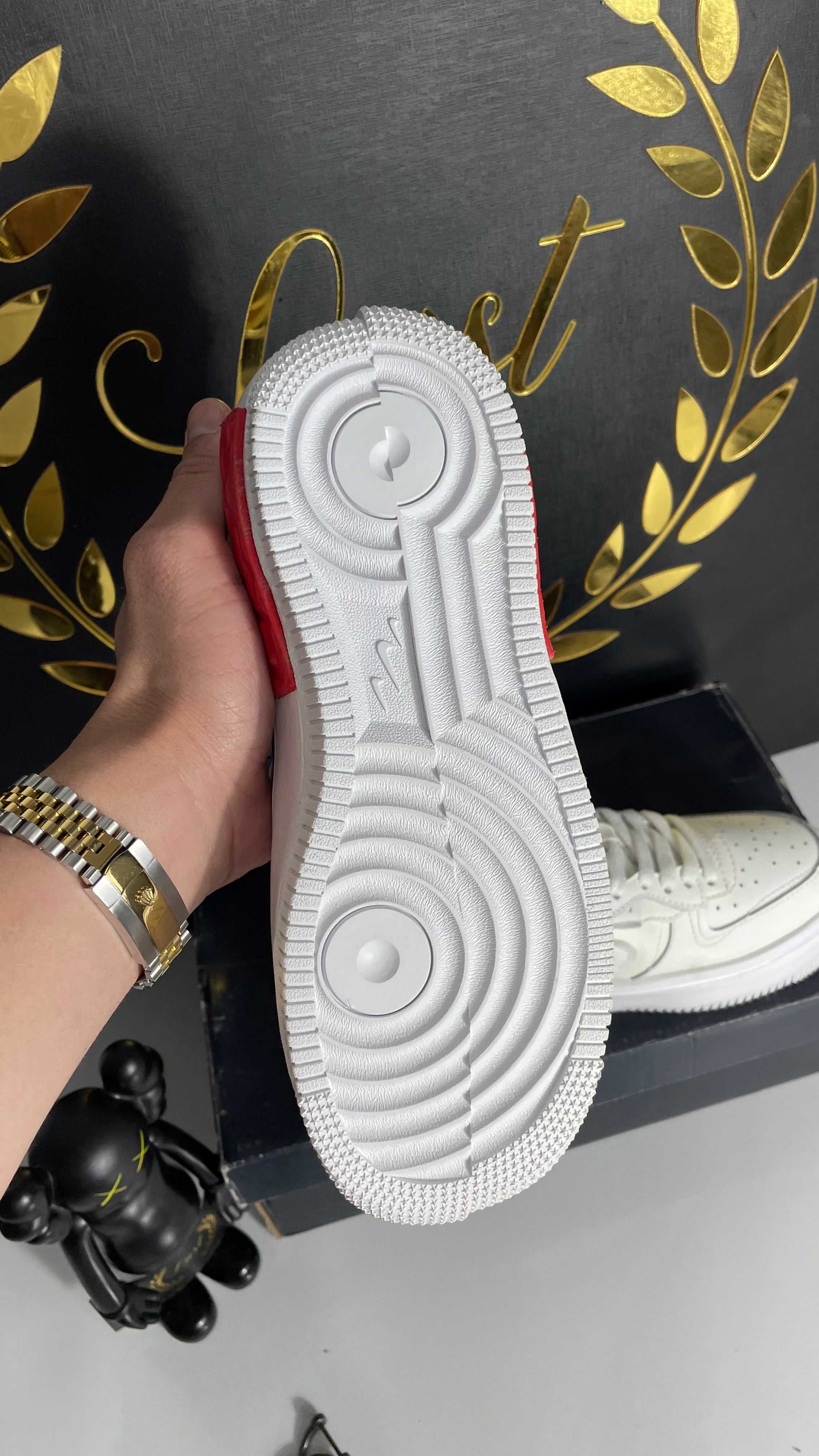 NIKE AIR FORCE 1 FONTANKA ' PEARL WHITE UNIVERSITY RED ' (PRONTA ENTREGA) Tamanho 35